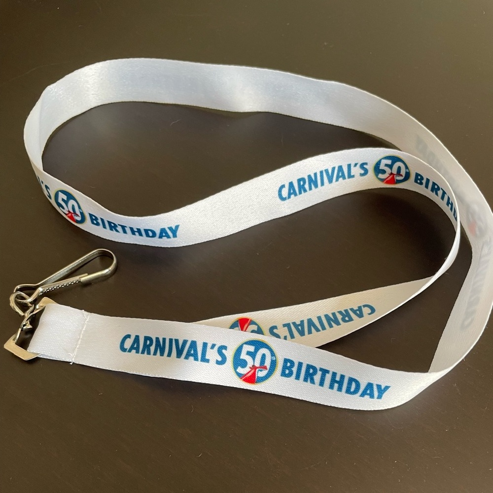 Carnival Cruise 50th Birthday Lanyard